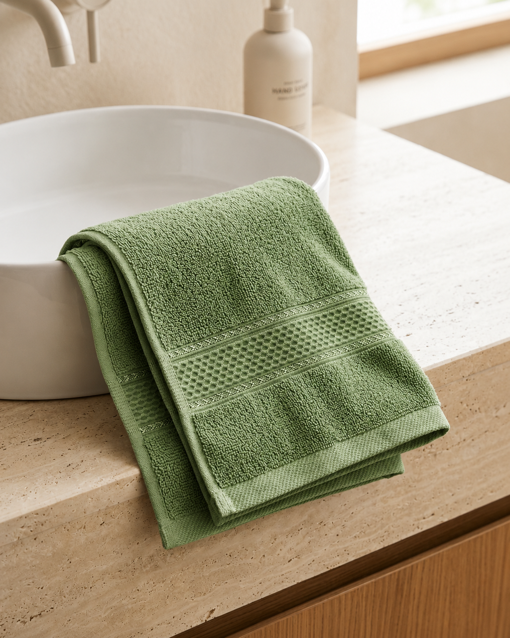 Green Hand Towels | Pack of 2