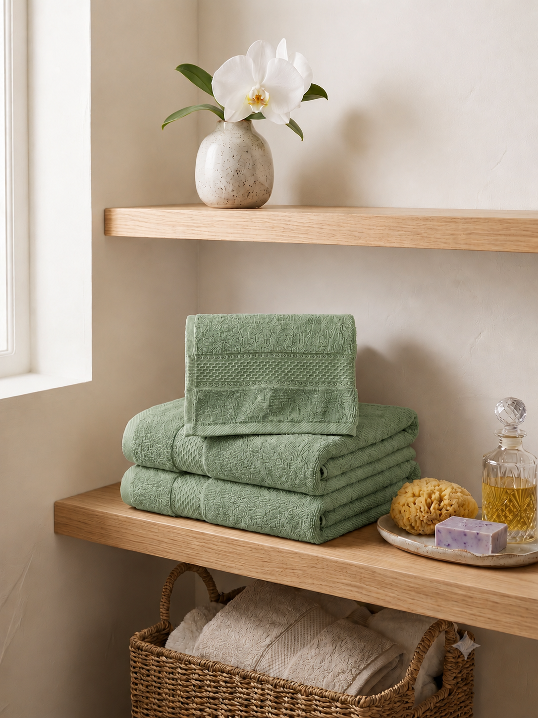 Green Bath Towel