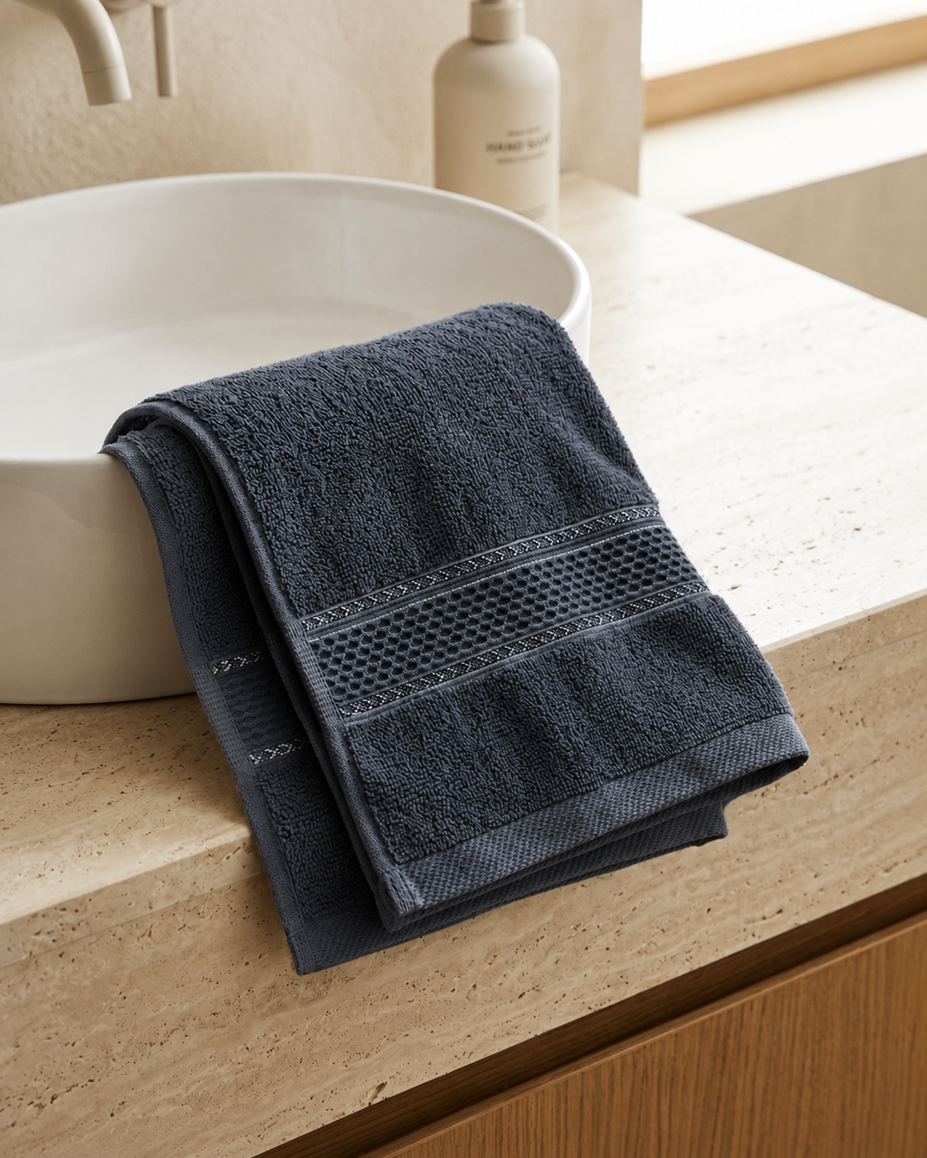 Grey Hand Towels | Pack of 2
