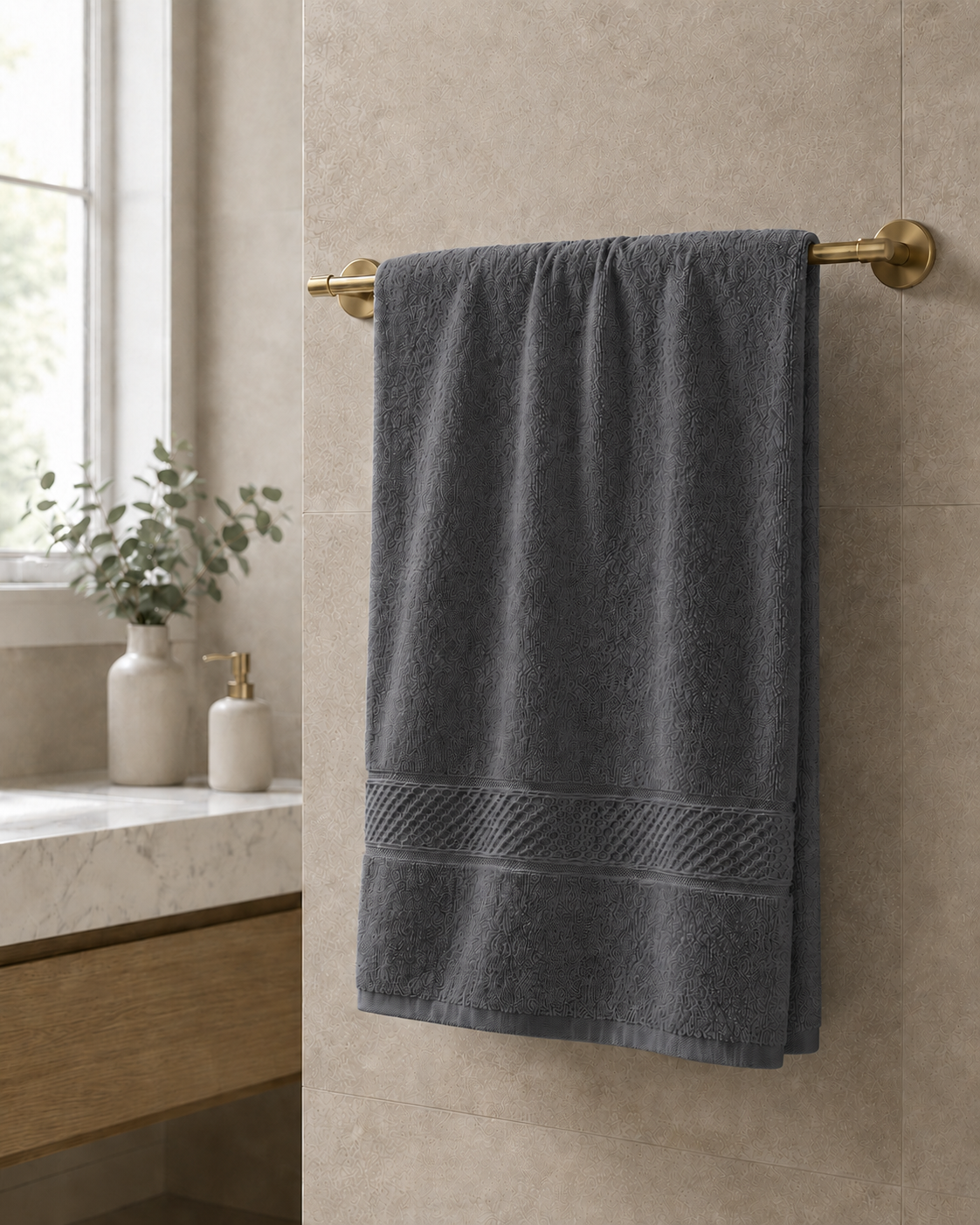 Grey Bath Towel