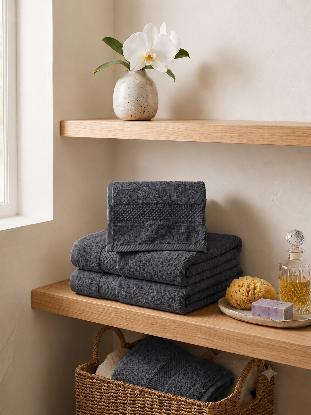Grey Bath Towel