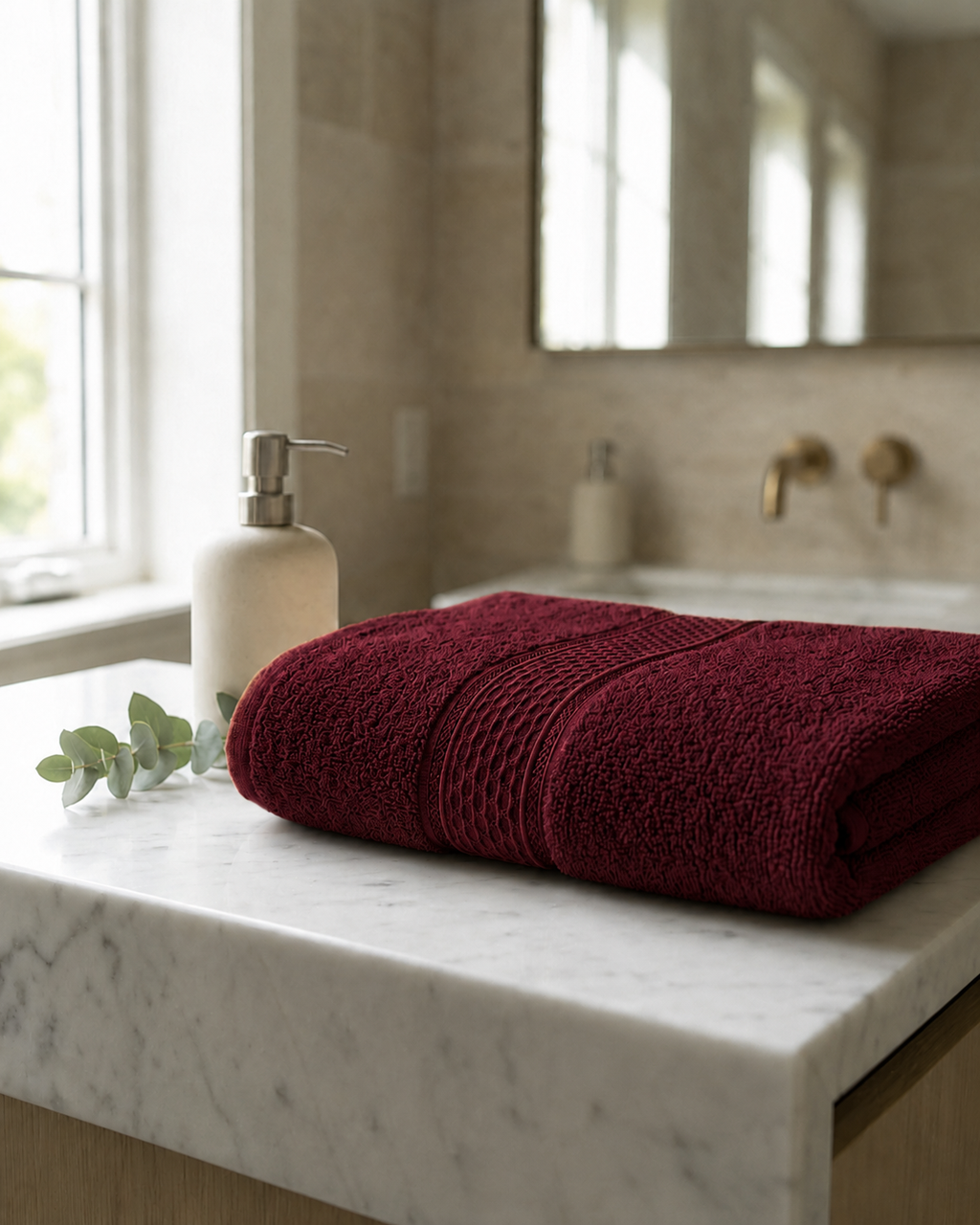 Maroon Bath Towel