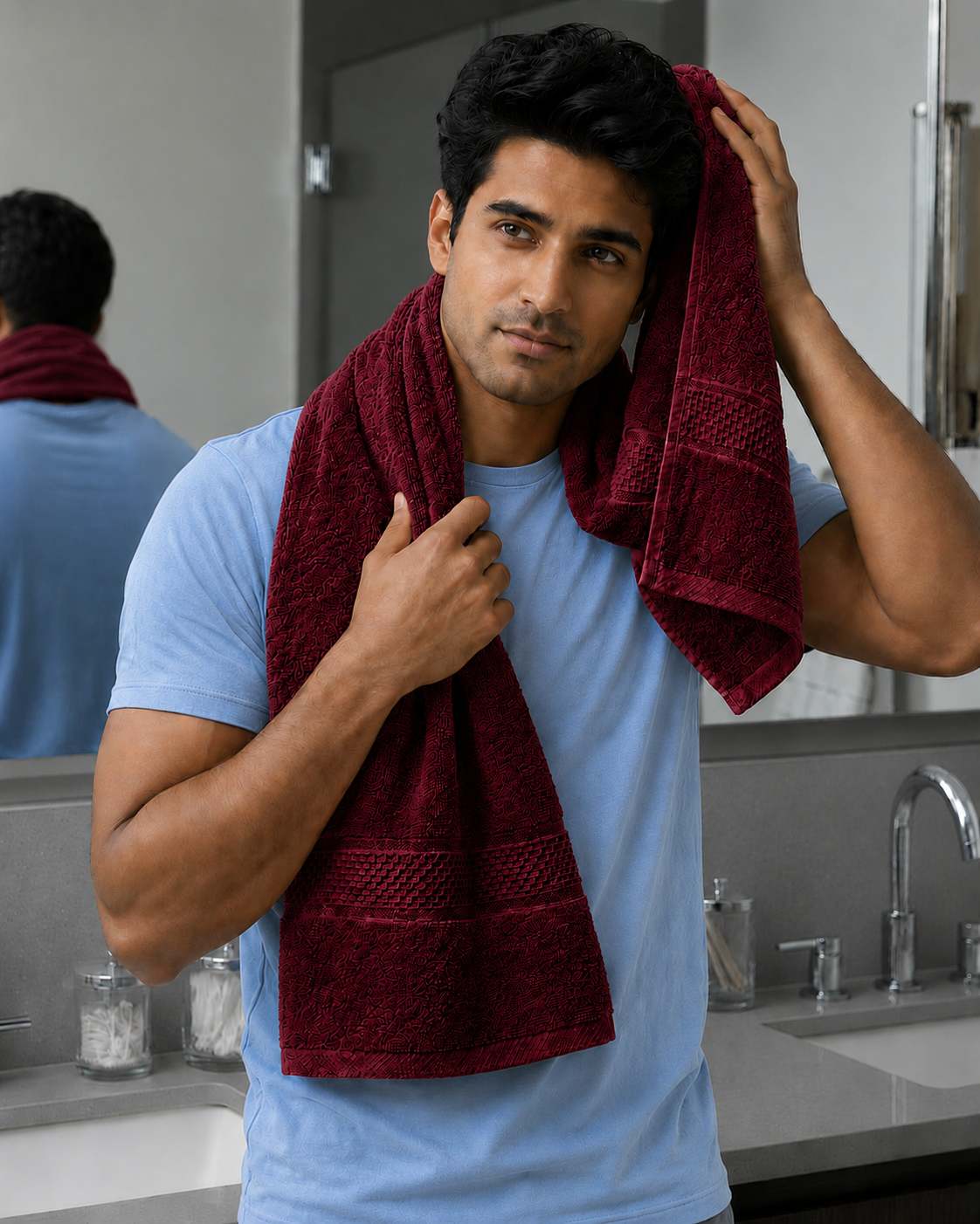 Maroon Bath Towel