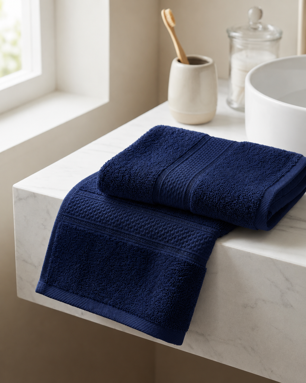 Navy Hand Towel | Pack of 2