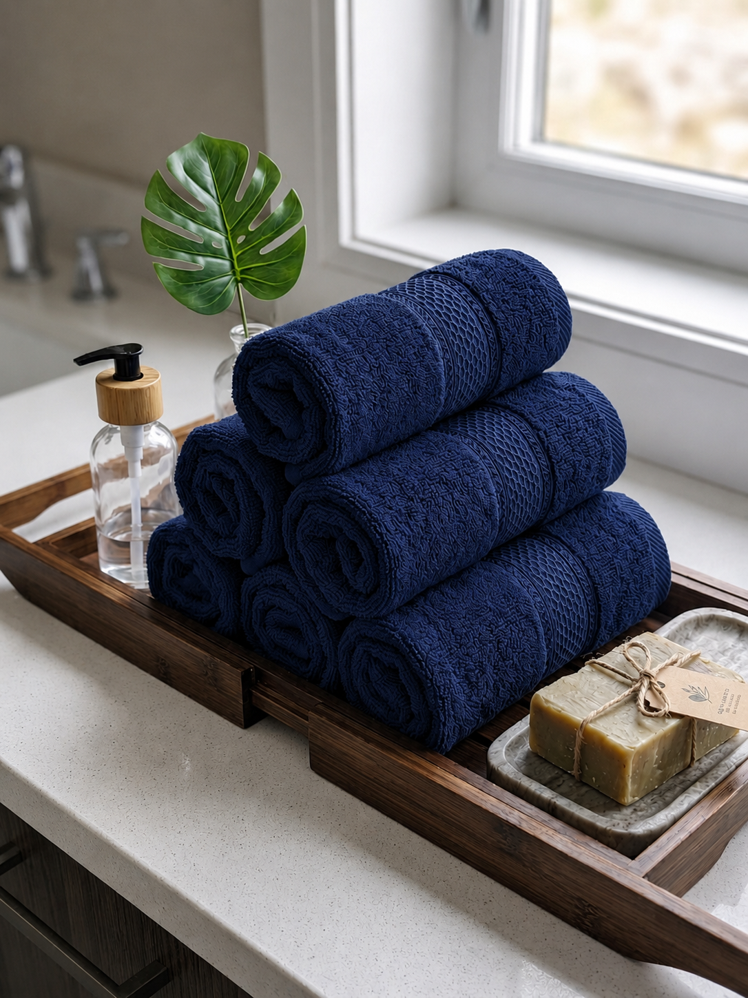 Navy Hand Towel | Pack of 2