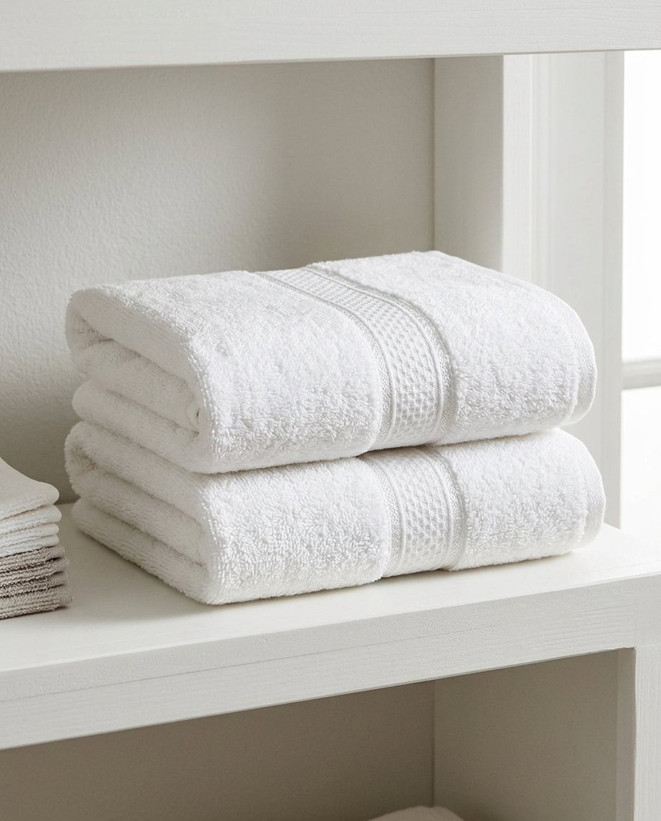 White Bath Towel