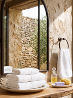 White Bath Towel