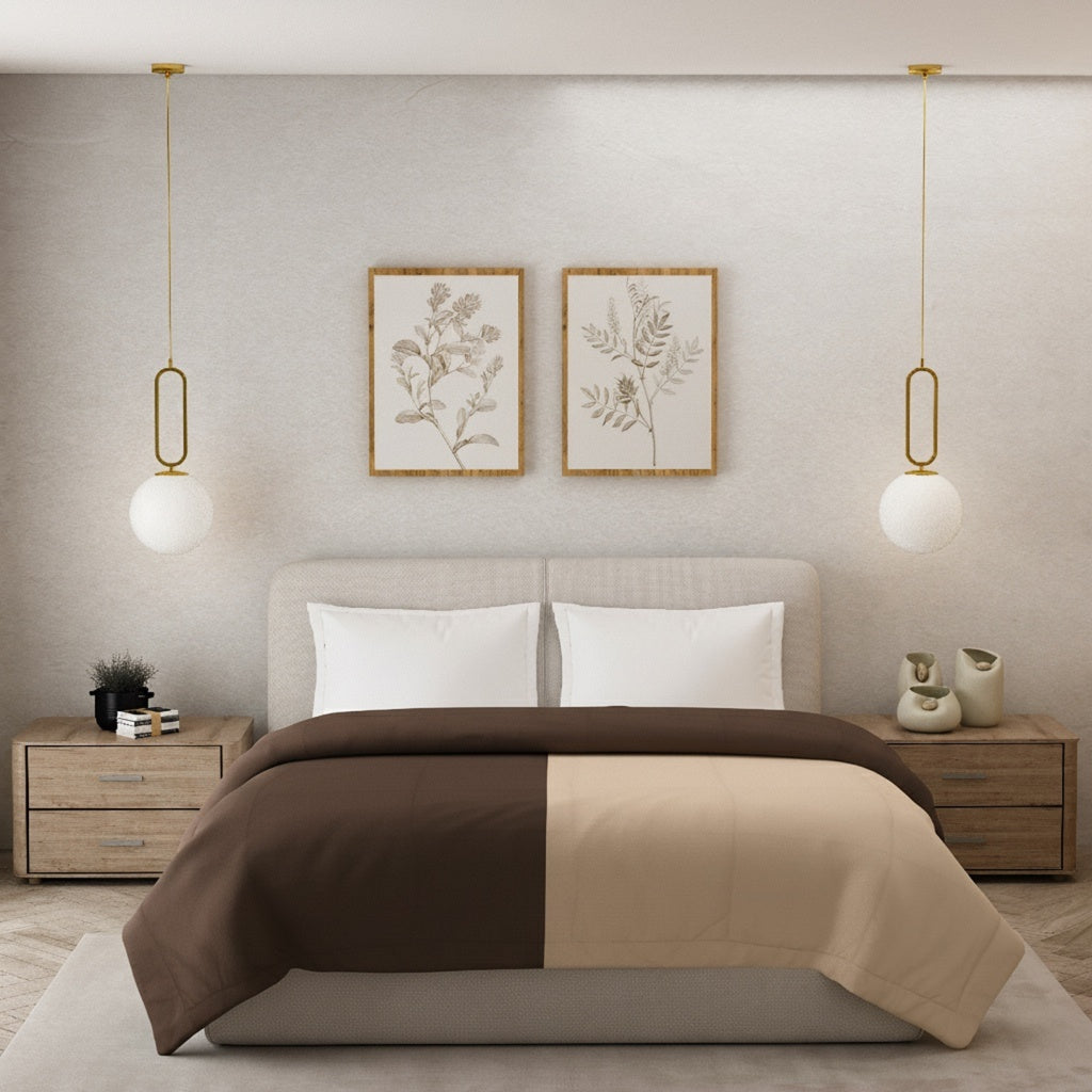 Reversible Comforter | Coffee and Cream